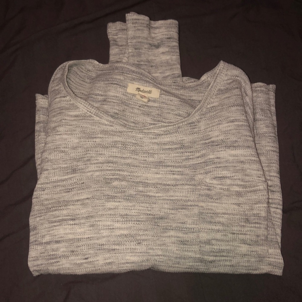 Madewell gray long sleeve shirt